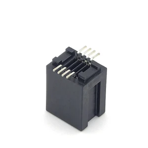 YZTECH 1.27mm Pitch DIN Card Edge Copper Power Connector SMT Female Socket PCB Unlugged H15.5mm 08P 250V 1A PA9T Housing