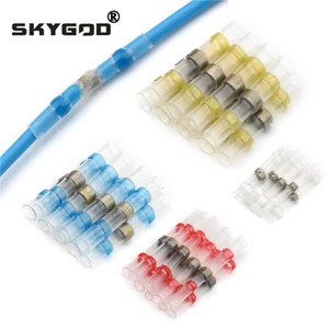 Waterproof Automotive Marine Electrical Insulated self Solder Seal Butt Connectors Heat Shrink Butt Splice Wire Terminals