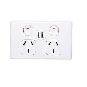 Australian Standard SAA Outlet Switch Power Points Electrical Wall Switch Socket GPO Single Double Wall Outlet Switch Socket