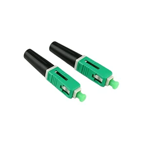 FTTH SC APC Fiber Optic Connectors Low Insertion Loss Embedded Fiber Fast Connector