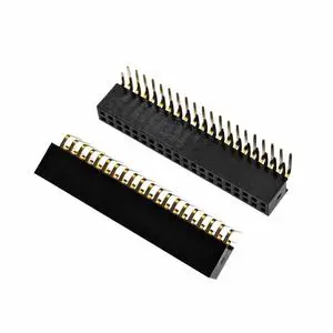 Pin header connector 5.08mm pitch,2.54mm pitch double-bend 90-degree female connectordual-row bent female 5.7mm plastic height