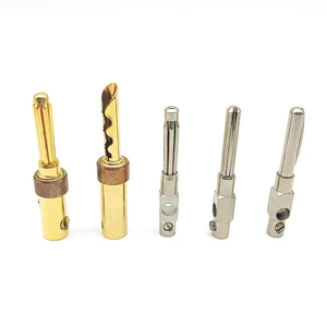 Gold Plated Nickel-Plated Banana Plug Speaker Cable Wire Connector BFA Banana Plug for HIFI DIY CMC