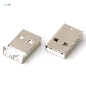 4Pin Type-A USB connector 2.0 Male SMT Connector right angle usb A male connector