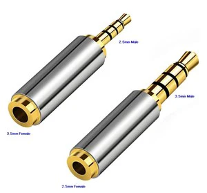 2.5mm Male to 3.5mm Female / 3.5mm Male to 2.5mm Female Audio Jack Adapter Headset Converter for Smartphones Headphone Tablets