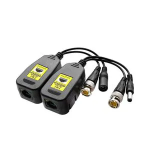 8MP HD CCTV Video Balun Power 2 in 1 Connector DC BNC Rj45 Transceiver 300Meters Camera Security System Monitor Housing ABS