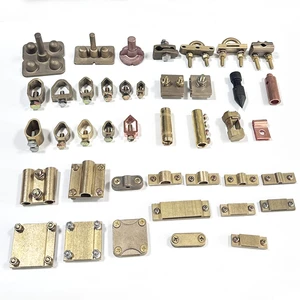 High Quality Cheap Wholesale Brass Earth Connector Clip Electric Grounding Earth Conductor Saddle Clamps