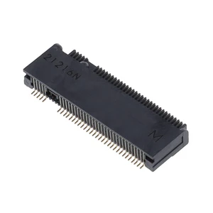 1-2199119-6 67 Position Female Card Edge M.2 (NGFF) Mini Card Gold 121991196 0.50mm Pitch Black Edgeboard Connector