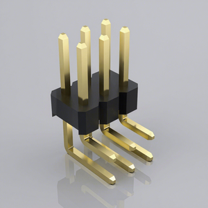 2.54mm Pin Header Double Row PZ254-2-06-W-2.5 2.54mm Pitch Pin Header Male 90 Degree Right Angle Pin Header Connector