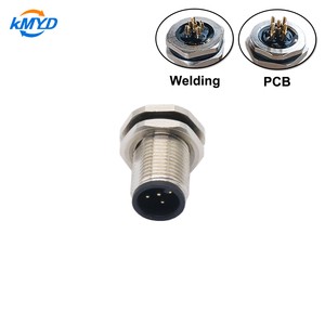 IP67 Waterproof M12 A Coded Male Circular Connector Front Locking Panel Mount 2 17 Pin Solder Cable PCB Insert Industrial Wiring