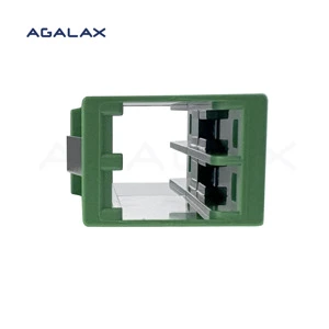 Simplex Fiber Optic MMC-MMC Adapters Coupler 2-Port Green Reduced Flanged Optical Fiber Adapter 1*8 Optic Fiber Coupler