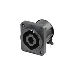 NL4MDXX-H-3 4 Pin SpeakON Loudspeaker Connector for Neutrik Black D-size Flange Horizontal PCB Mount Audio and Video