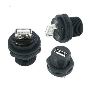 IP67 Waterproof USB panel mount connector for signal transmission