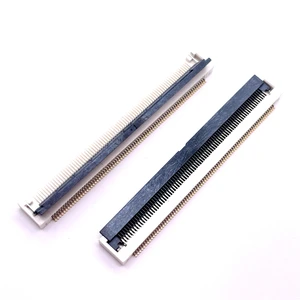 Soulin Factory Supply 80pin Lift-off FPC Connector 0.5mm Pitch Flip-flop Down/Up Brass Contact Male/Female