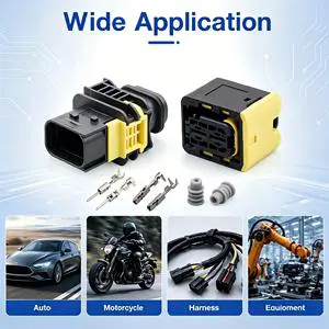 1-1564544-1/1-1564542-1 2 Pin Male/Female Waterproof Heavy Duty Automotive Connector 6.3 Series Wiring Plug