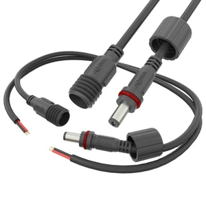 Wholesale Price 300mm 20 AWG 4A DC 5.5 2.1mm Male Female DC Jacket Waterproof Connector For LED Lighting
