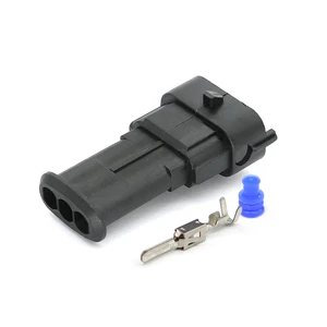 1928404227 3-Pin Waterproof Automotive Adapter - 2.8mm Male Plug, IP67 Sealed Connector Factory Direct Sale Made In China