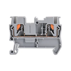 HPT2.5 PA66 800V 24A Installation Screwless Pluggable Quick Wire Connector Mount Electrical Push Spring Cage Din Terminal Block