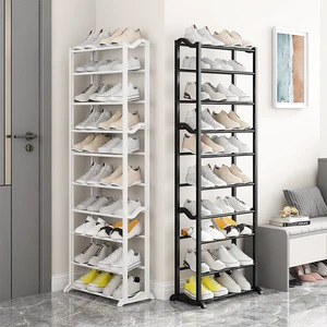 Multi Tier Metal Shoe Rack Space Saving Freestanding Shoe Shelf Easy Assembly Entryway Shoe Organizer Stand