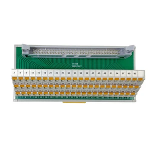 Shimaide SMD-F64-T 64-Channel Horn Socket Plug-in In-Line DIN Rail Terminal Block 24VDC