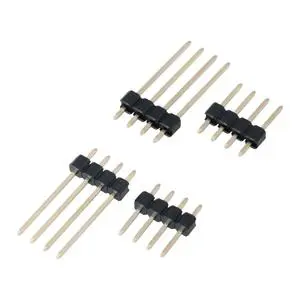 4pin Pin Header Connector Male 2.54 Straight Pin Vertical Dip Single Row 2.54mm Pitch Male Pin Header
