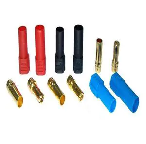 High Current 6mm Gold Plated Banana Plug XT150 Connector 3 Color Plastic Housing Protect for RC Car