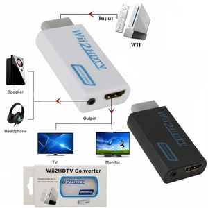 For Wii to HDMI 1080P Converter Wii2HDMI Adapter 3.5mm Audio Video Output Full HD 1080P Output Upscaling Wii to HDMI Adapter