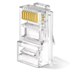 Ethernet modular plug cat5 8p8c rj45 conector UTP pass connector Cat5e utp Cat5 Rj45 Pass Through Connector