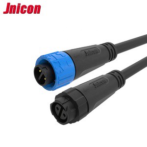 Jnicon M16 Connector Molded With Cable 2 3 4 5 6 7 8Pin 10A Connector Waterproof IP67 Push Lock Connector For Grow Light