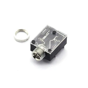PJ-324M 5 Pin 3.5mm Audio Jack Socket PCB Panel Mount for Headphone With Nut