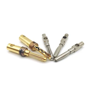 Nickel/Gold Plated Banana Head Banana Plug PCB Connector Lantern Flower Terminal Drum Spring Copper Pin