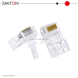 RJ45 Plug Cat6A Easy Plug CAT6A RJ45 Pass Thru Ethernet Connectors