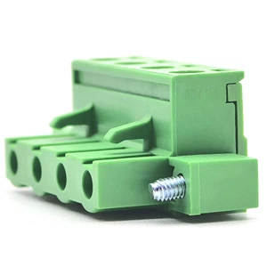 YZTECH 7.62mm Pitch Pluggable Terminal Blocks Female New Model Green with Lug Copper 1*4P 2EDGKM-7.62-4P 300V 15A -40~+105