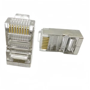 Cat5 Cat6 Cat7 Colourful Ethernet Rj45 Connector Pass Through Rj45 Pass Through Connector 50u