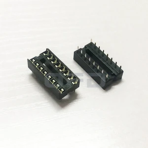 DIP16 Square Hole IC Sockets Wholesale 4pin/6pin/8pin/14pin/16pin/18pin/20pin/28pin Header Connector Adapter DIP IC Socket