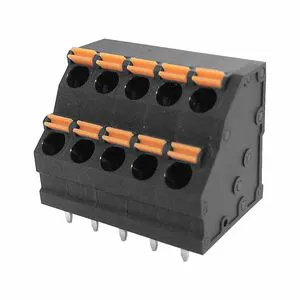 Yulian High Quality 100% New Brass Copper 300V 10A-30A Sn Plated Screw Connection Spring Terminal Block Fixed Flanges PA66