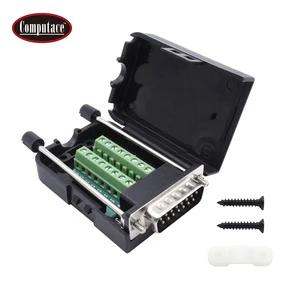Wholesale Customized DB15 D-SUB Connector 15pin Male Screw Type with PP Housing Black Model ZSA3020 by Computace 5A Max Current
