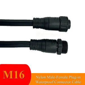 M16 IP67 Rated Copper Gold Plating Nylon Housing Adapters Connectors For Solar Power System RF Applications Rapid Connect Joint