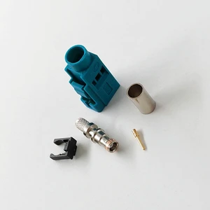 Automotive Antenna Wire Waterproof Crimp FAKRA Male Plug Rf Coaxial Connectors for RG58 Cable