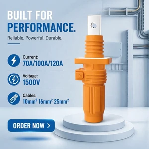 IP67 70A-120A Energy Storage Connector 1500V Straight Connector Plug & Socket For Lithium Battery ESS And Electric Vehicles