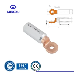 DTL-2-25 CE Standard Bimetallic/Bimetal Lugs Copper-Aluminum Terminals Cable Crimp Lugs Connector Electric Power Fittings Al Cu