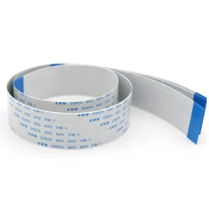 Custom AWM 20624 FFC FPC Flexible Flat Ribbon Cable with Blue Reinforcement for LCD Display PCB Connection