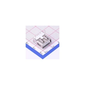 Original USB-231-BRW Type-A USB 2.0 Standard Female Right Angle 4P Contacts 1 Port Current Rating 1.5A USB Connector USB231BRW