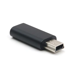 Mini USB to Type C Adapter 5 Pin Male Mini USB to Female USB Type C Data Transfer Connector for GoPro MP3 Camera PC Converter