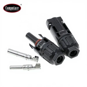 PV Solar Panel Connector Plug Socket Red/Black IP67 Protection 94-V0 Flame Retardant Tin-plated Copper Contacts 30A/1000V DC