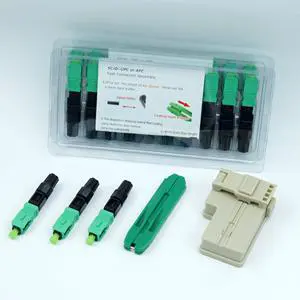 OEM ODM SC Fiber Optic Quick Connectors with Matched Tools Fiber Reusable Connectors Single Mode Mechanical Fast Connectors Adap