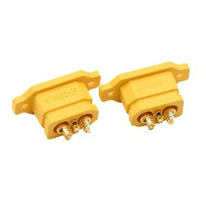 Amass XT90E 2+2 Panel Mount Connector Gold Plated Hybrid Power Signal Plug Original Factory Stock For Smart Battery BMS Link