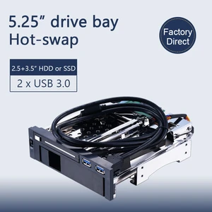 High-Density Dual Bay Hot Swap Rack, 2.5+3.5 Inch SATA Enclosure for Reliable Data Storage