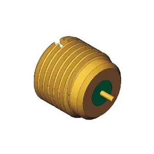 Hermetically Sealed Brass Golden Plated SMP Male Bulkhead Connector 50 500 Cycles Durability