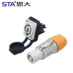 Waterproof Professional 3 Pins 20A Powercon Cable Connector Plug for Audio Led Screen Digital Signage Displays Stage Light