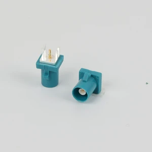 Waterproof Fakra Connector Card Edge Connectors Antenna Wire Crimp Connectors Color Coding Brass Contact Nickel Plated SMD